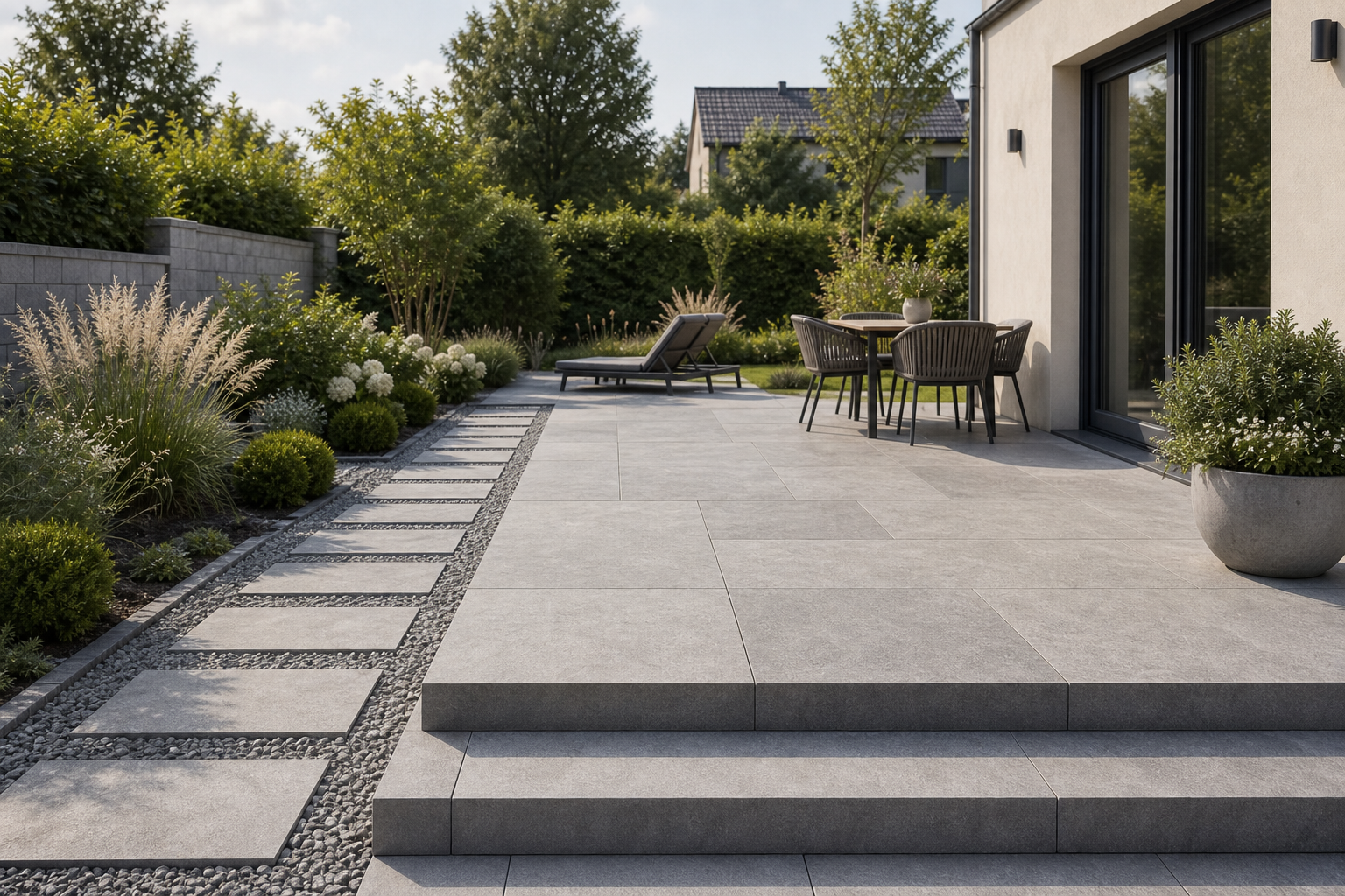 Schicke Steinplatten aus Polen für Gartenwege und Terrassen