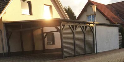 Doppelcarport Pultdach Polen