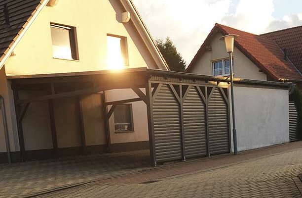 Doppelcarport Pultdach Polen