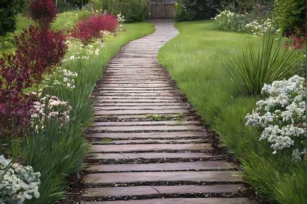 Steine Gartenweg aus Polen